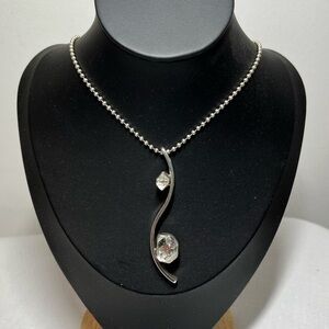 LILLY BARRACK 925 Silver Necklace with SS bead ball chain.